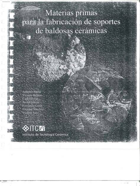 Materias primas para fabricar baldosas cerámicas