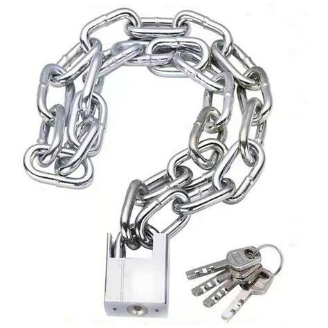 cadena de acero con candado para seguridad