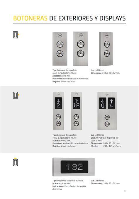 Materiales para botoneras de ascensor