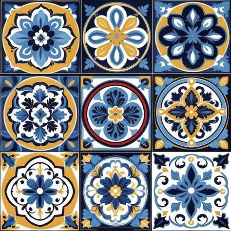 patrones de azulejos azules para cocina