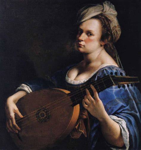 Autorretrato de Artemisia tocando un laúd