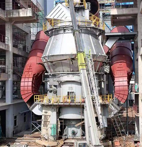 Molino de cemento en obra de construcción