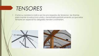 tensores de anclas en estructura agrícola