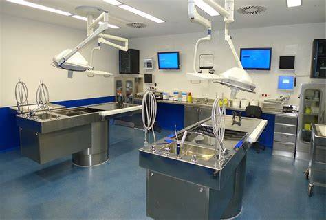 Sala de autopsias e instrumentos forenses