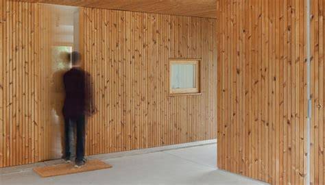 Paneles MDF machihembrados para muro interior