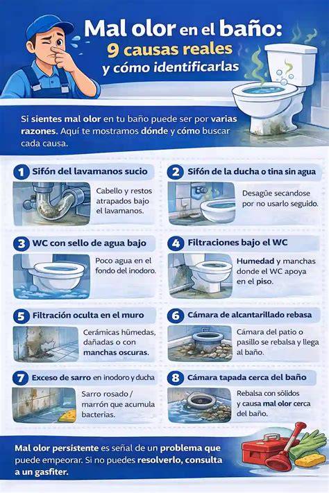causas del olor alcantarillado en baño
