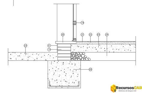 Sección constructiva de suelo aislado