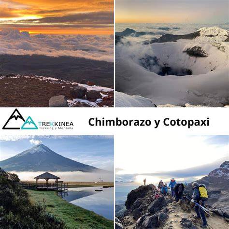 Volcanes Chimborazo y Cotopaxi en Ecuador