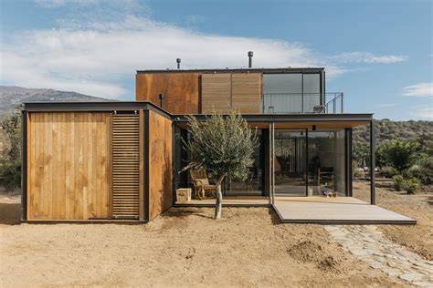 Casa modular Austral en paisaje del sur