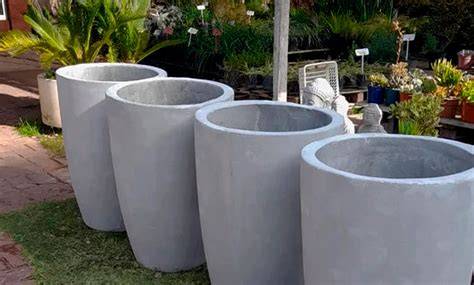 Macetas de fibrocemento de distintas formas