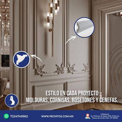 Instalación de molduras decorativas en pared