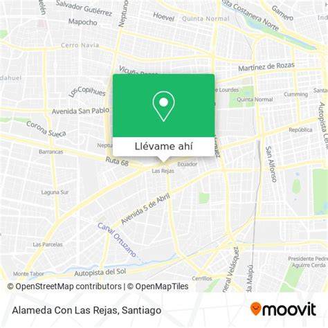 Mapa de acceso metro Las Rejas Estación Central