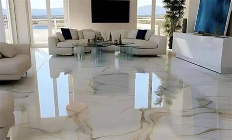 piso de porcelanato líquido efecto espejo