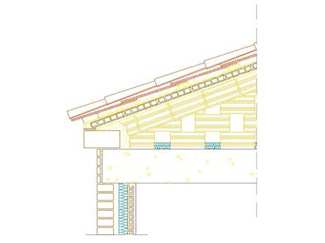 Sección de cubierta inclinada ventilada