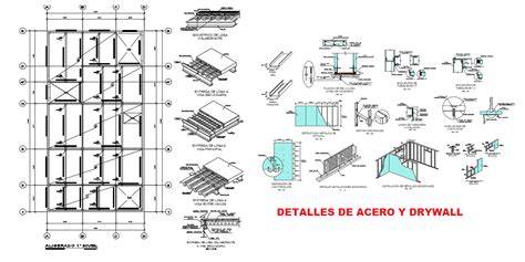 plano estructural con perfiles de acero
