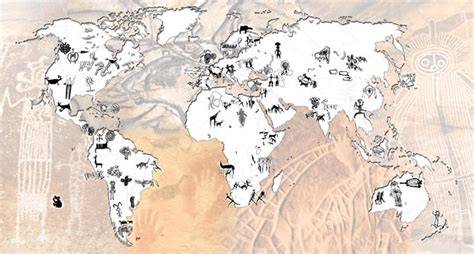 Mapa mundial de principales pinturas rupestres