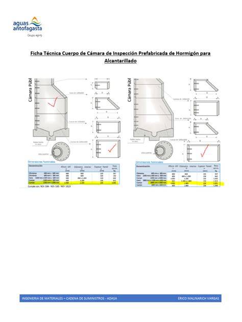 Croquis cámara inspección plástico alcantarillado