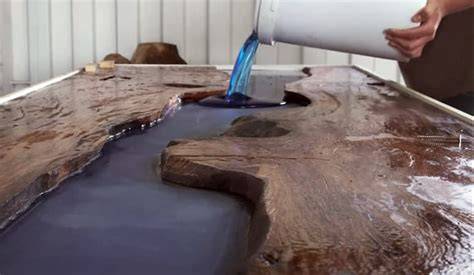 mesa nivelada para aplicar resina epoxi