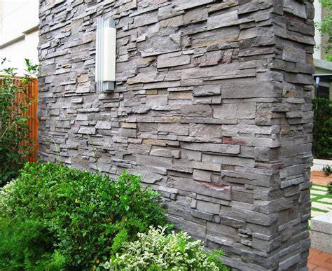 revestimiento de piedra natural muro exterior
