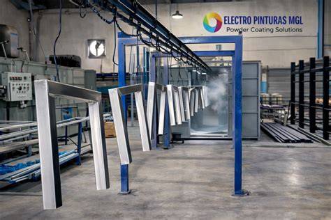 Proceso de pintura electrostática para reja metálica