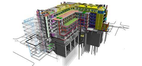Modelo BIM tridimensional de escuela