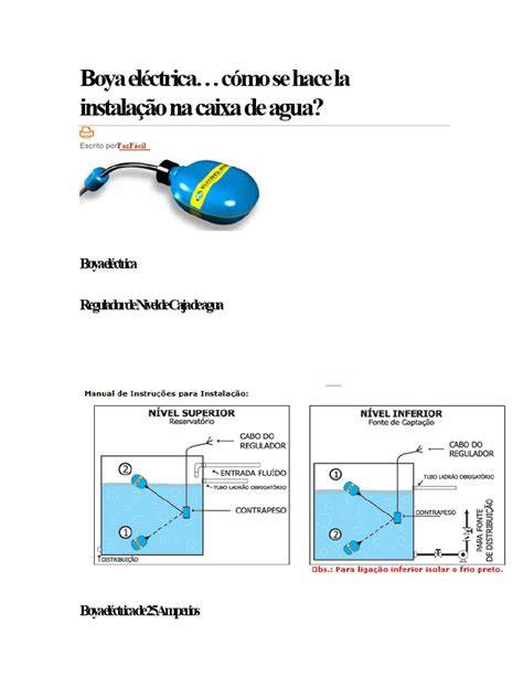 instalación de contrapeso en boya eléctrica