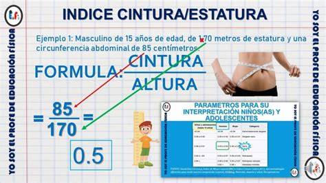 Medición de cintura y estatura infantil