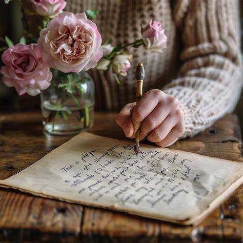 Persona escribiendo poema breve romántico