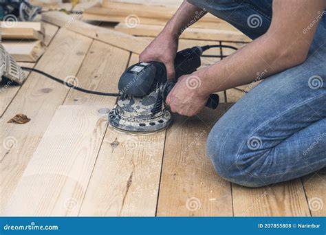 lijado profesional de tablones de madera