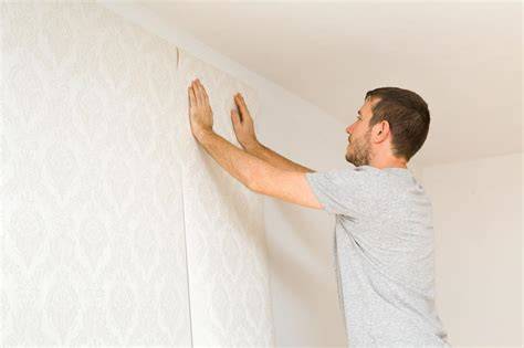 instalación de papel pintado 3D paso a paso