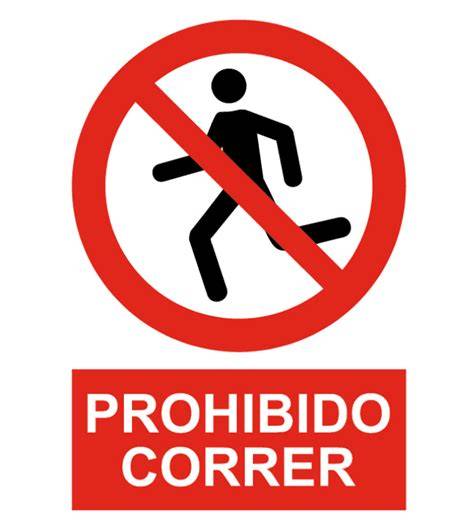 Cartel no correr en andamios