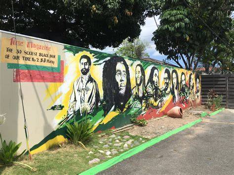mural de Bob Marley en Jamaica