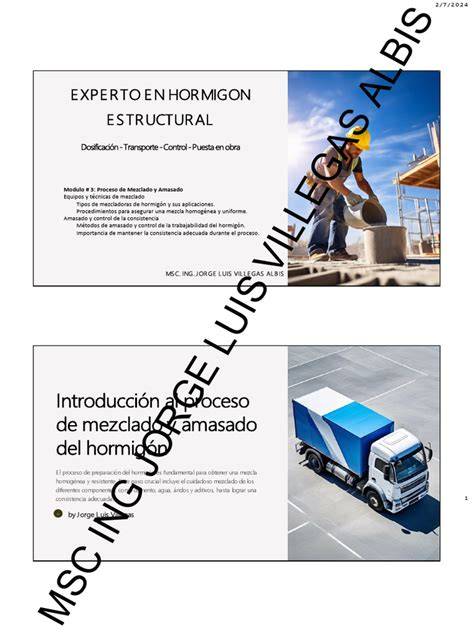 Proceso de amasado del hormigón