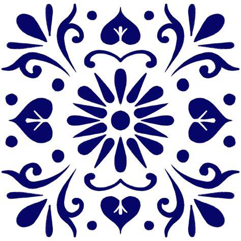 Patrones azules y blanca ostra de Talavera