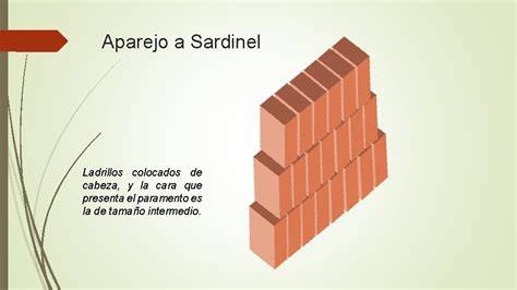 Detalle de ladrillos colocados en aparejo sardinel