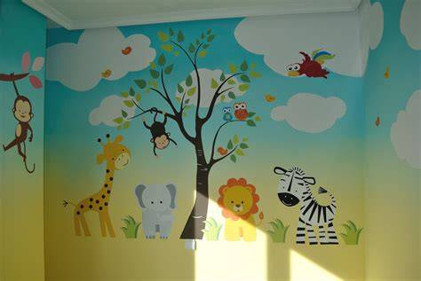 Plantillas imprimibles para mural infantil
