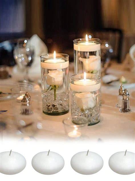 velas flotantes en fuente de jardín para boda