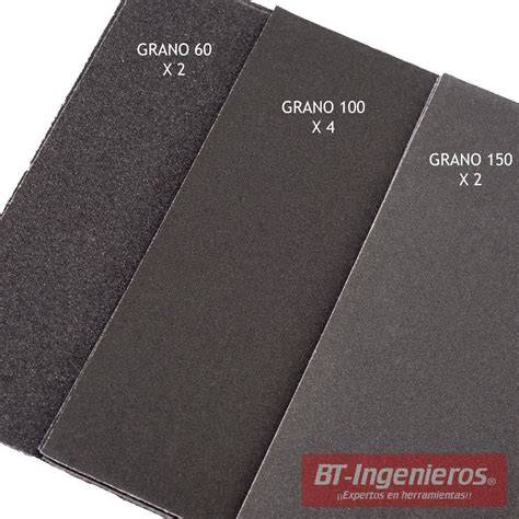 Escala de granos de lija para metal