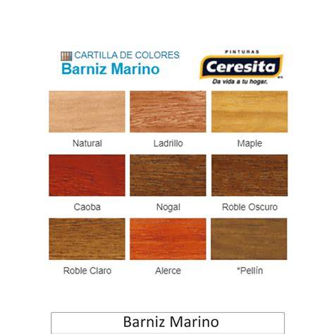 muestras de colores barniz marino madera
