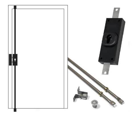 cerradura vertical sobrepuesta en puerta de trastero